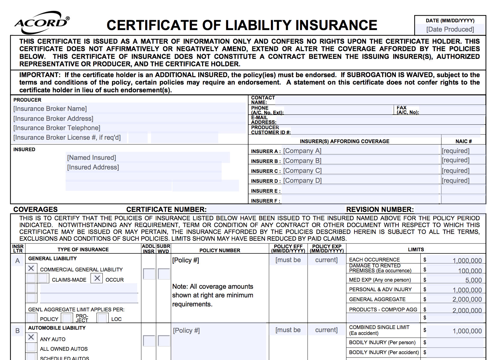 What's a certificate of insurance—and when is it necessary?